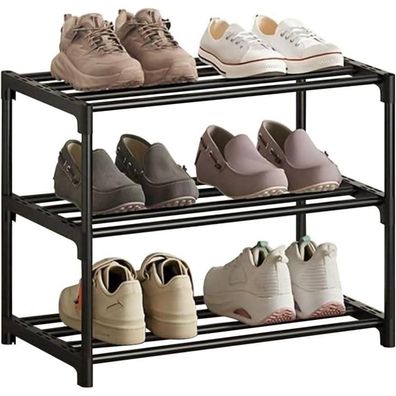 Xianglv 3-stöckiges Schuhregal - Schlankes Design mit Anti-Rost-Beschichtung in