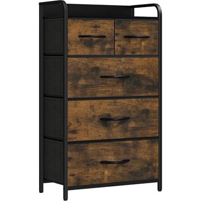 Yitahome Kommode mit 5 Stoffschubladen, Schrank für Schlafzimmer, Wohnzimmer