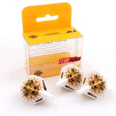 Cuesoul TERO AK4 Dart Flights Standard/Slim, Weißer Schädelhut Muster, 3er Set