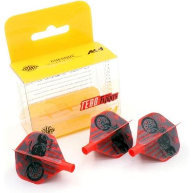 Cuesoul TERO AK4 Dart Flights Standard/Slim Form Roter Motor, 3er Set