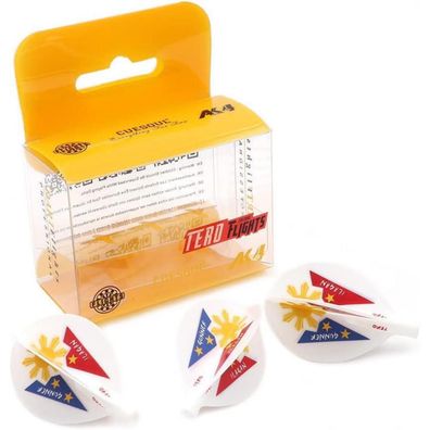 Cuesoul TERO AK4 Dart Flights Standard/Slim Tropfenform mit Muster, 3er Set