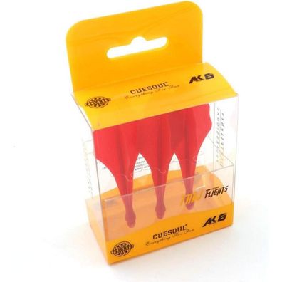Cuesoul TRAJ AK8 Integrierte Dartflüge, Rote Welle, 3er-Set