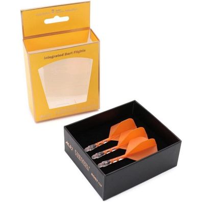 Cuesoul ROST T19 Integrierter Dartschaft & Flight, Orange/Ice, M, 70mm (3er-Set)