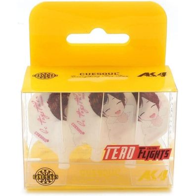 Cuesoul TERO AK4 Dart Flights Standard/Slim Form mit attraktivem Muster, 3er