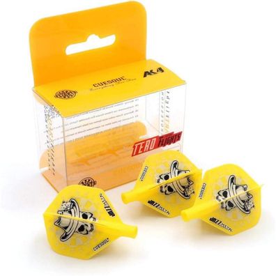 Cuesoul TERO AK4 Dart Flights Standard/Slim Form mit attraktivem Muster, 3er
