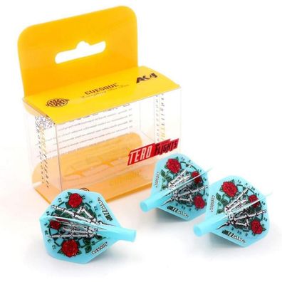 Cuesoul TERO AK4 Dart Flights Standard/Slim Form Blue Jazzmatal, 3er Set