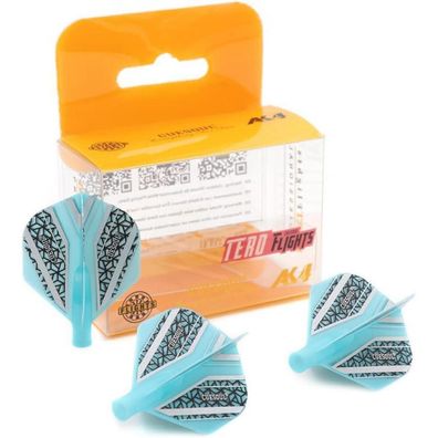 Cuesoul TERO AK4 Dart Flights Standard/Slim Blau-YHS - 3er Set für präzise Würfe
