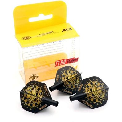 Cuesoul TERO AK4 Dart Flights Standard/Slim Form mit attraktivem Muster, 3er
