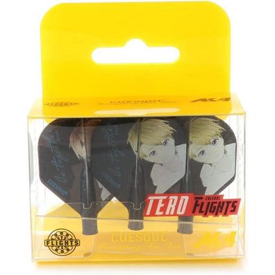 Cuesoul TERO AK4 Dart Flights Standard/Slim Form mit attraktivem Muster, 3er Set