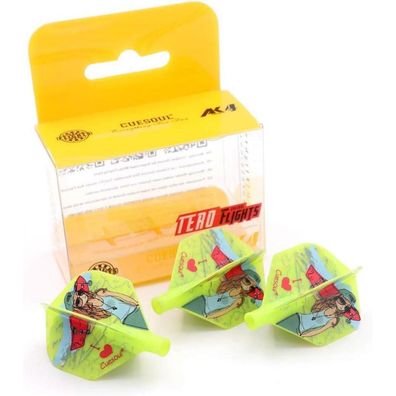 Cuesoul TERO AK4 Dart Flights Standard/Slim - Attraktives Muster, 3er Set