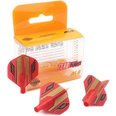 Cuesoul TERO AK4 Dart Flights Standard/Slim Form mit attraktivem Muster, 3er