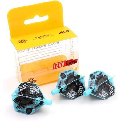 Cuesoul TERO AK4 Dart Flights Standard/Slim - Blauer Adler Muster, 3er Set