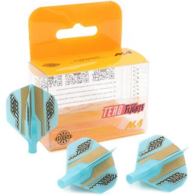 Cuesoul TERO AK4 Dart Flights Standard/Slim Form mit attraktivem Muster, 3er
