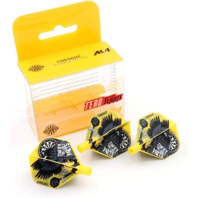 Cuesoul TERO AK4 Dart Flights Standard/Slim Form Gelber Adler Muster, 3er Set