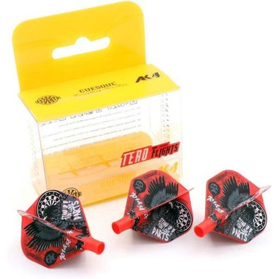 Cuesoul TERO AK4 Dart Flights Standard/Slim Roter Adler - 3er Set