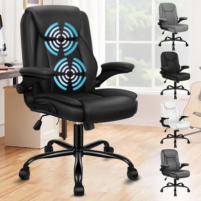 Alfordson Ergonomischer Bürostuhl Mid Back mit Massagefunktion, klappbarer