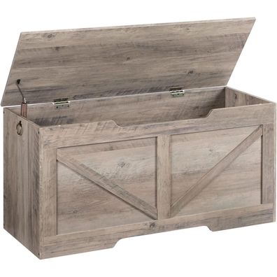 HOOBRO Truhe mit Stauraum, Sitzbank mit Deckel, Spielzeugkiste, 100cm, robust