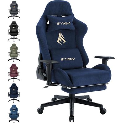 Symino Gaming Stuhl, atmungsaktiver Stoff-Bürostuhl, ergonomisch, verstellbar