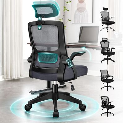 Alfordson Ergonomischer Bürostuhl mit dynamischer Lordosenstütze und