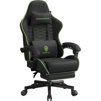 Dowinx Gaming Stuhl Übergröße Schwarz & Grün - Atmungsaktiver Ergonomischer
