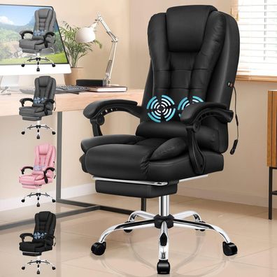 Alfordson Ergonomischer Bürostuhl mit 2-Punkt-Massage, höhenverstellbar
