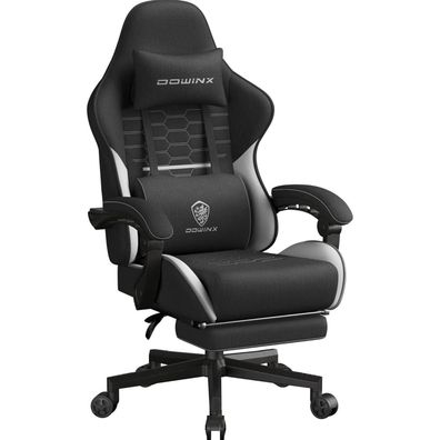 Dowinx Gaming Stuhl Übergröße Schwarz & Weiß: Ergonomischer Bürostuhl mit