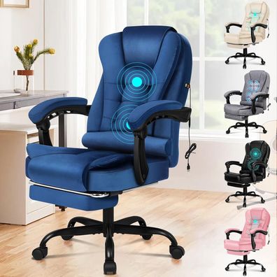 Alfordson Bürostuhl, ergonomischer Hochlehner mit Lordosenstütze und Rollen
