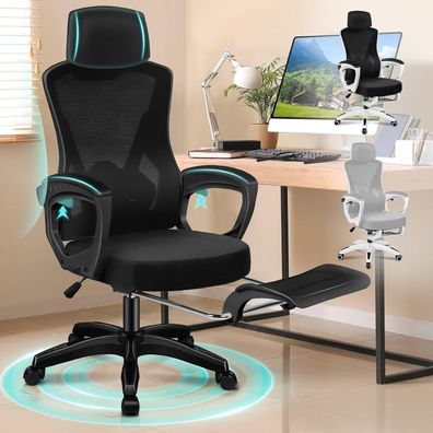 Alfordson Ergonomischer Hochlehner Bürostuhl mit Lendenstütze