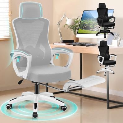 Alfordson Ergonomischer Schreibtischstuhl Hochlehner mit Lendenstütze und