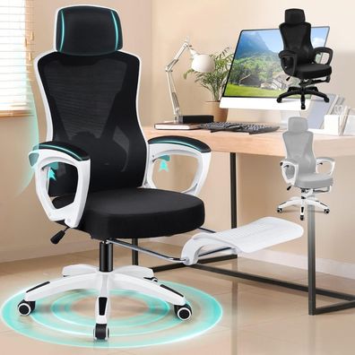 Alfordson Ergonomischer Schreibtischstuhl Hochlehner mit Lendenstütze