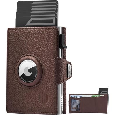 Dodensha Pebble Airtag Wallet Geldbörse mit Knöpfen, Smart Wallet mit Münzfach