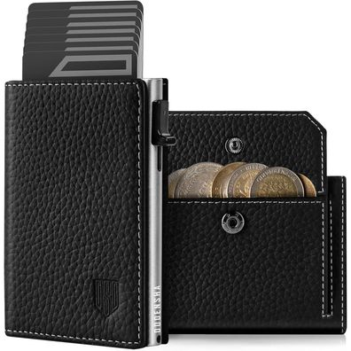Dodensha MagSnap Pebble Geldbörse Herren | Slim Wallet mit XL Münzfach |
