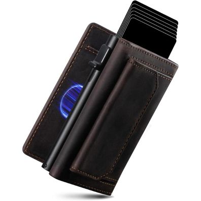 Dodensha MagSnap Geldbörse Herren | Slim Wallet mit XL-Münzfach, Platz für 10