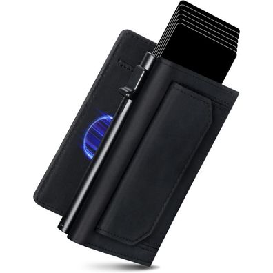 Dodensha MagSnap Geldbörse Herren - Slim Wallet mit XL-Münzfach, Platz für 10