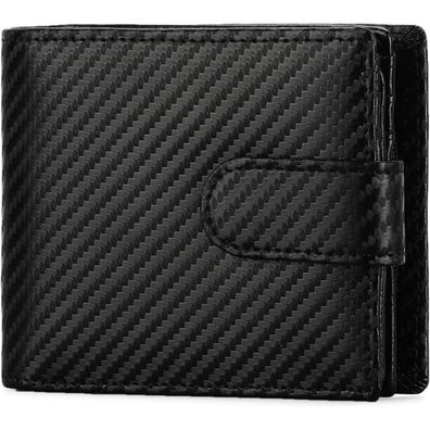 Gaekeao Herren Geldbörse aus echtem Leder mit RFID-Schutz, Bifold Wallet mit