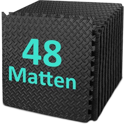 Beautyovo Bodenschutzmatte Fitness Set 61x61cm, 12/24/48 Puzzlematte aus EVA