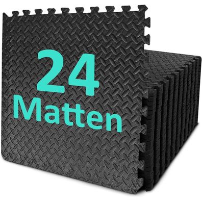 Beautyovo Bodenschutzmatte Fitness Set 61x61cm, 12/24/48 Puzzlematten, EVA