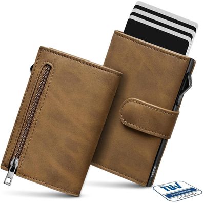YESIIW Portmonee Herren mit Pop-up Cardholder, RFID Schutz, großem