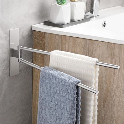 OETAMS Handtuchhalter ohne Bohren, 180° schwenkbar, selbstklebend, 304