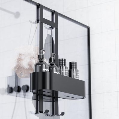 Aikzik Hängende Duschablage ohne Bohren - Edelstahl Duschkorb für Dusche & Glas