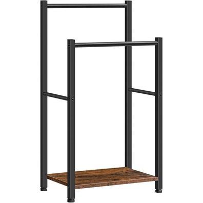 HOOBRO Handtuchständer, Handtuchleiter stehend mit 2 Stangen, Industriestil