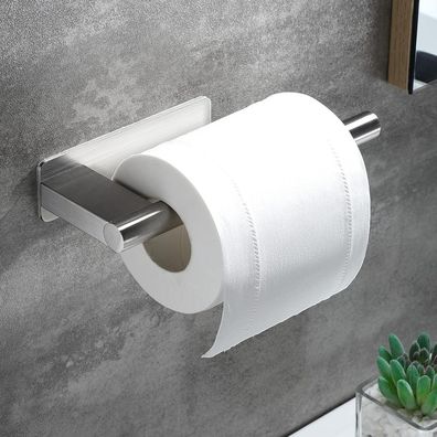 OETAMS Toilettenpapierhalter Edelstahl Selbstklebend Ohne Bohren - Silber