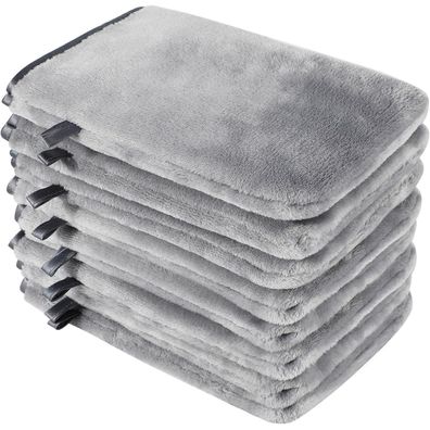 Phogary 8er Set Mikrofaser Waschhandschuhe, weich und wiederverwendbar, für Bad