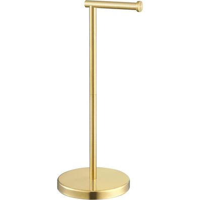 KES Toilettenpapierhalter Stehend, Freistehend, Edelstahl Gebürstetes Gold