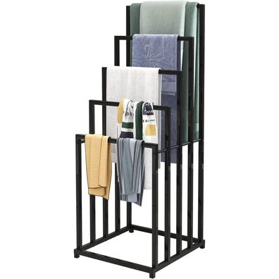 Jurmerry Freistehender Handtuchhalter Organizer für Bad- und Handtücher, 5