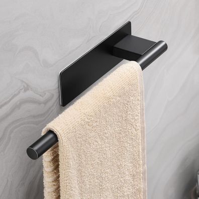 Dvocel Handtuchhalter ohne Bohren, selbstklebend, matt schwarz, 304 Edelstahl
