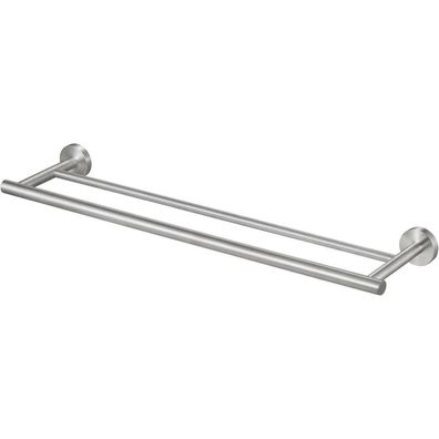 KES Handtuchhalter Doppel, 60cm Gebürstet Edelstahl, Wandmontage, SUS304