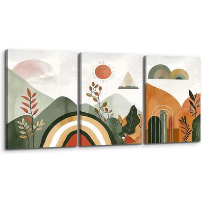 MHARTK66 Boho Leinwand Bilder Set für Wohnzimmer, Schlafzimmer - Abstrakte