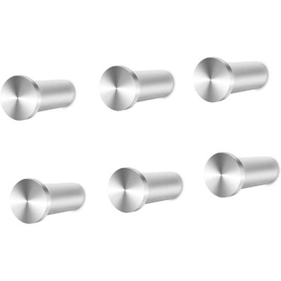 Vista Kleiderhaken, 6er Pack, SUS304 Edelstahl, Wandhaken Silber, Heavy Duty