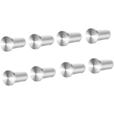 Vista Kleiderhaken Wandmontage SUS304 Edelstahl Silber, 8 Stück - Heavy Duty